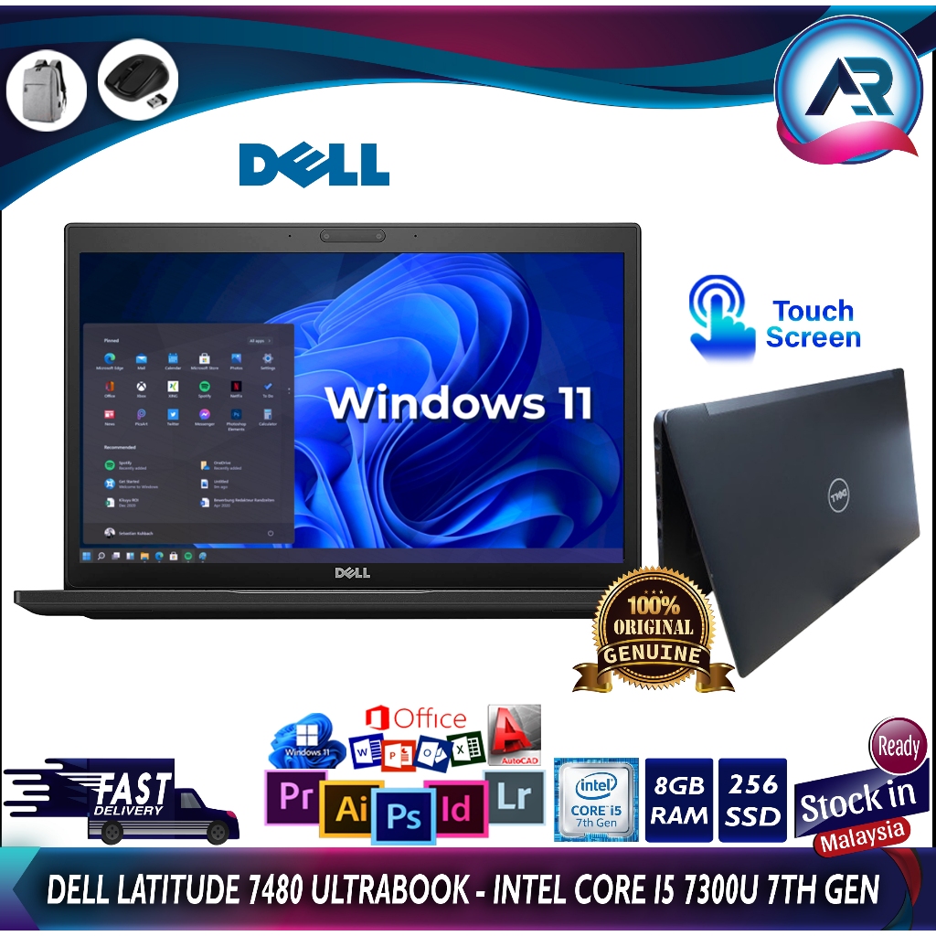 Touch Screen ]Dell Latitude E7490 Intel I5 8th Gen Processor 8gb