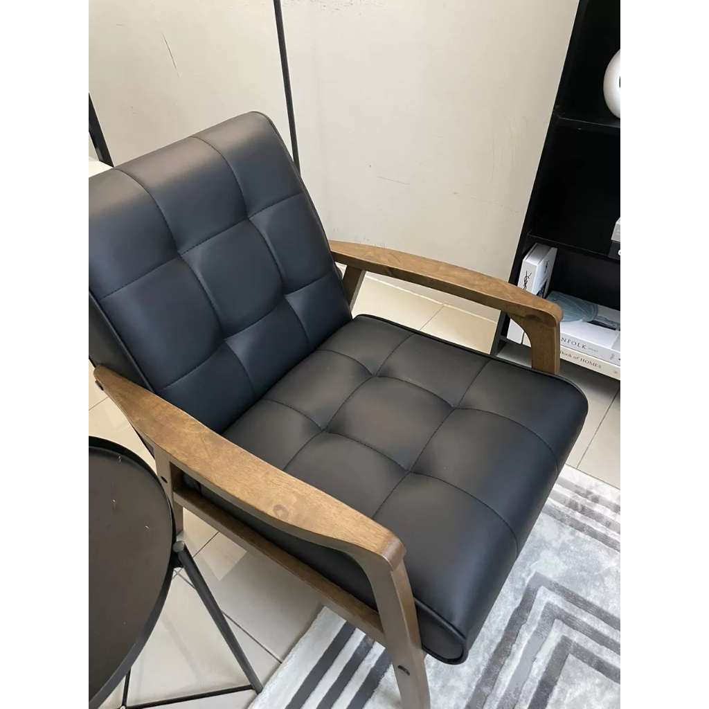 TUCSON Espresso Color PU Leather Sofa 1 Seater Sofa Leather Sofa Kulit