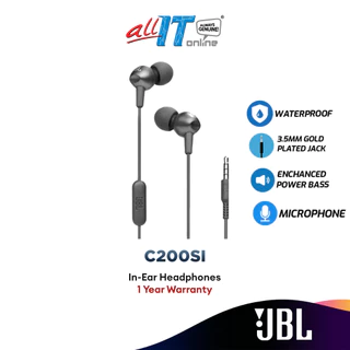 JBL C200SI In-Ear Headphones with Built-in Microphone (Blue)