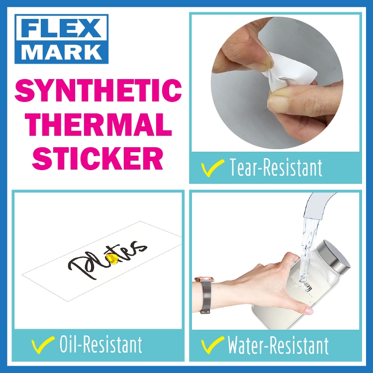 FLEXMARK Synthetic Thermal Sticker Shipping Label Barcode Paper Printer ...