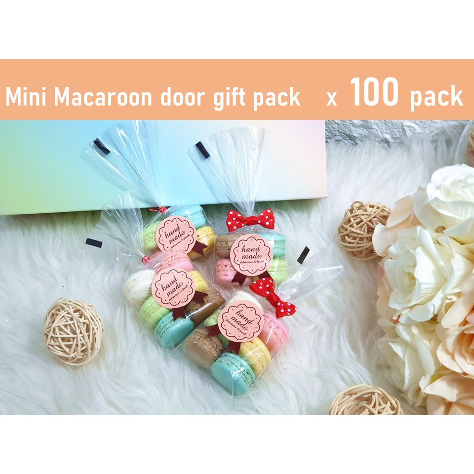(LAMOUR BABYROON) Mini Macaroon - Door Gift Pack 100 pack | Shopee Malaysia