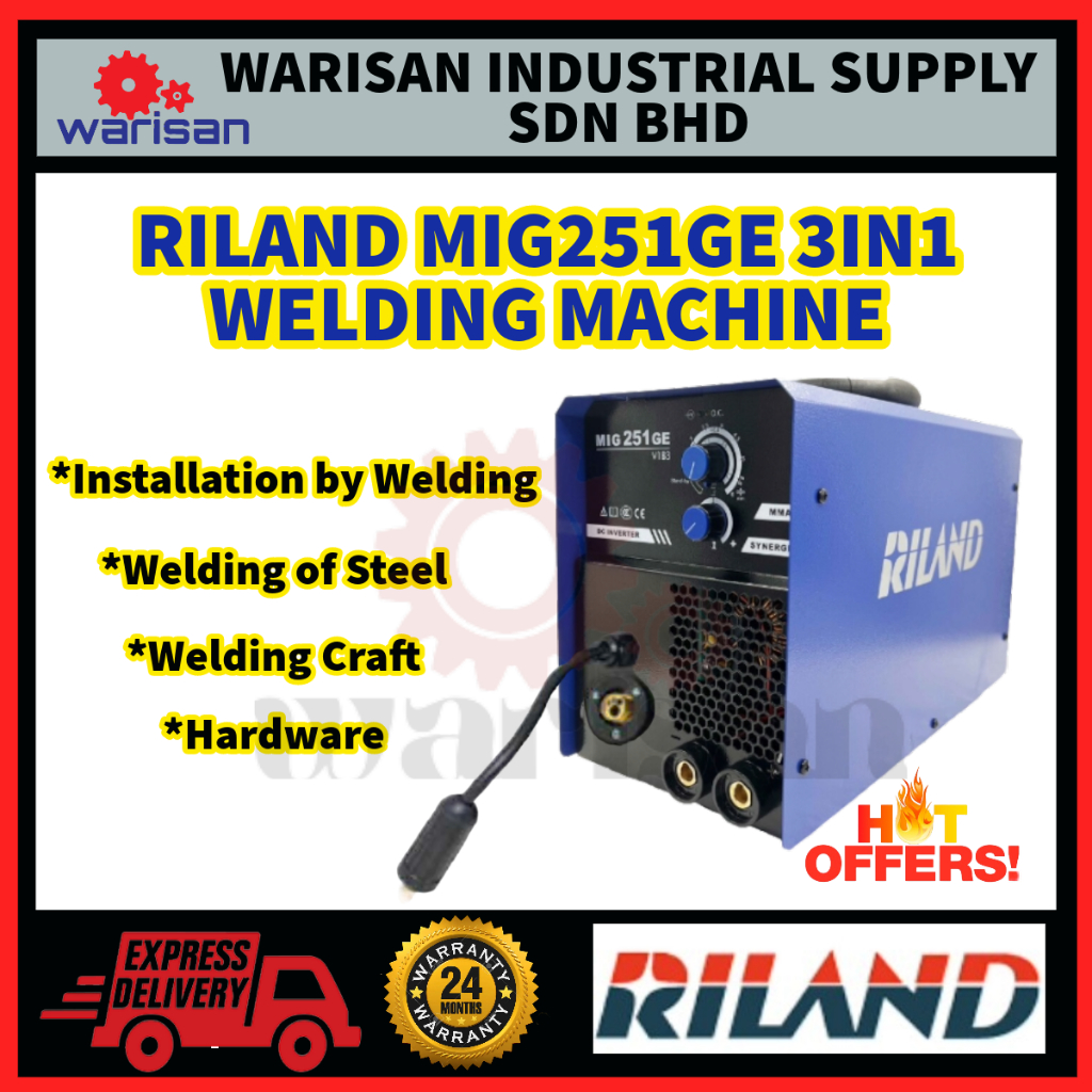 HOT OFFER Riland MIG251GE Welding Machine (3-IN-1) Gas MIG/ Gasless MIG ...