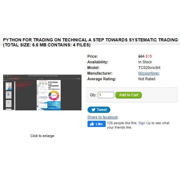 PYTHON FOR TRADING ON TECHNICAL A STEP TOWARDS SYSTEMATIC TRADING ...