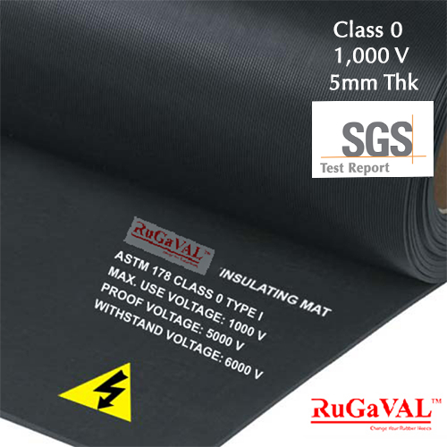 Electrical Safety Insulating Rubber Mats-Class0-3mm x 1mtr x 10mtr I 7 ...