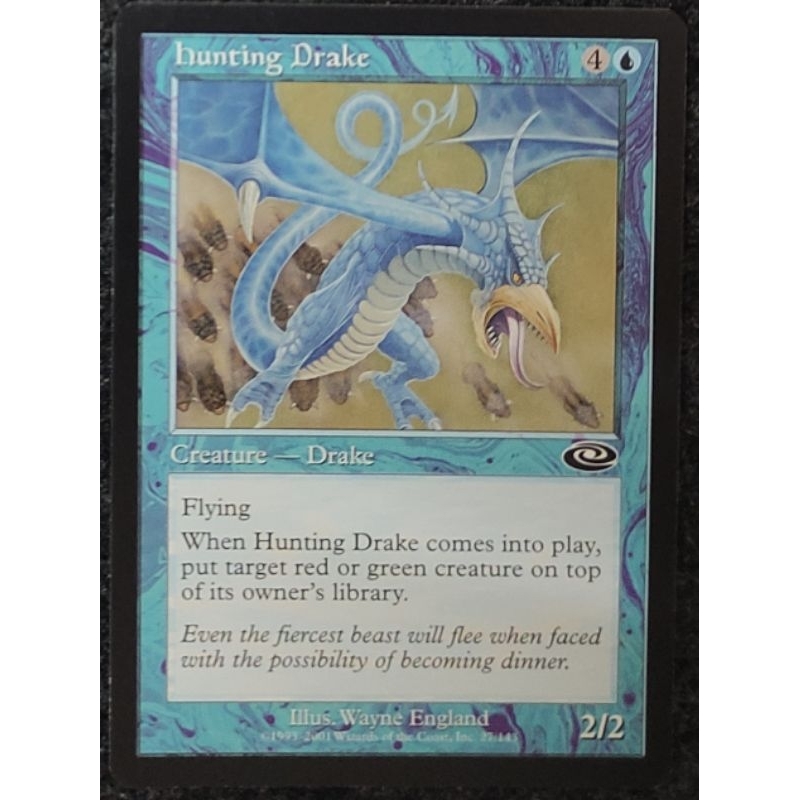 Magic The Gathering : Hunting Drake Common Planeshift card. | Shopee ...