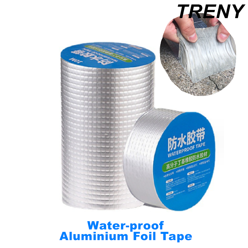 TRENY Waterproof Tape Anti Leaking Tape Aluminum Foil Tape Butyl Gam ...