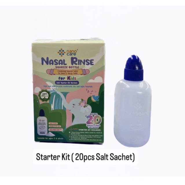 Nano Care Nasal Rinse Squeeze Bottle ( 20 sachets salt ) Shopee Malaysia
