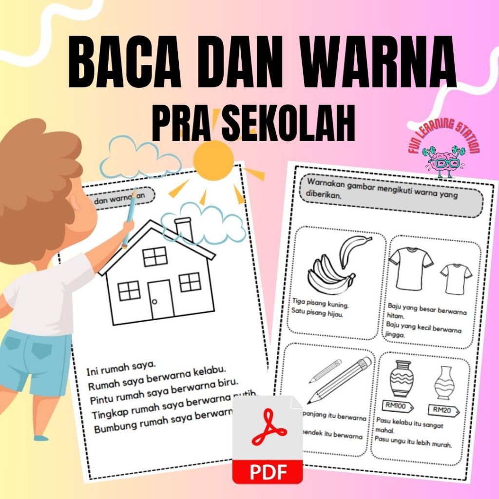 511 (PDF) Baca Dan Warna I Latihan Warna Pra Sekolah I Bahasa Melayu ...