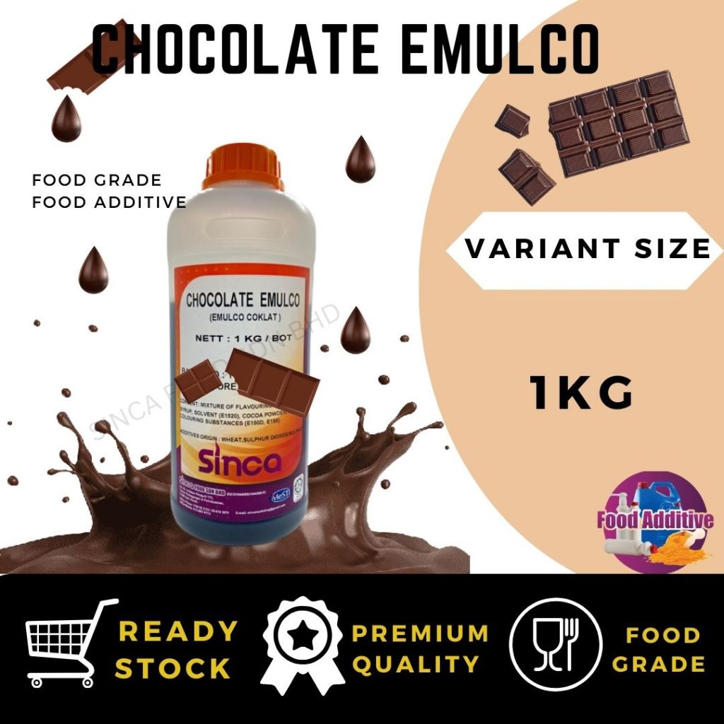 (HALAL) Chocolate Emulco 1KG - FOOD GRADE (Ready Stock) | Shopee Malaysia