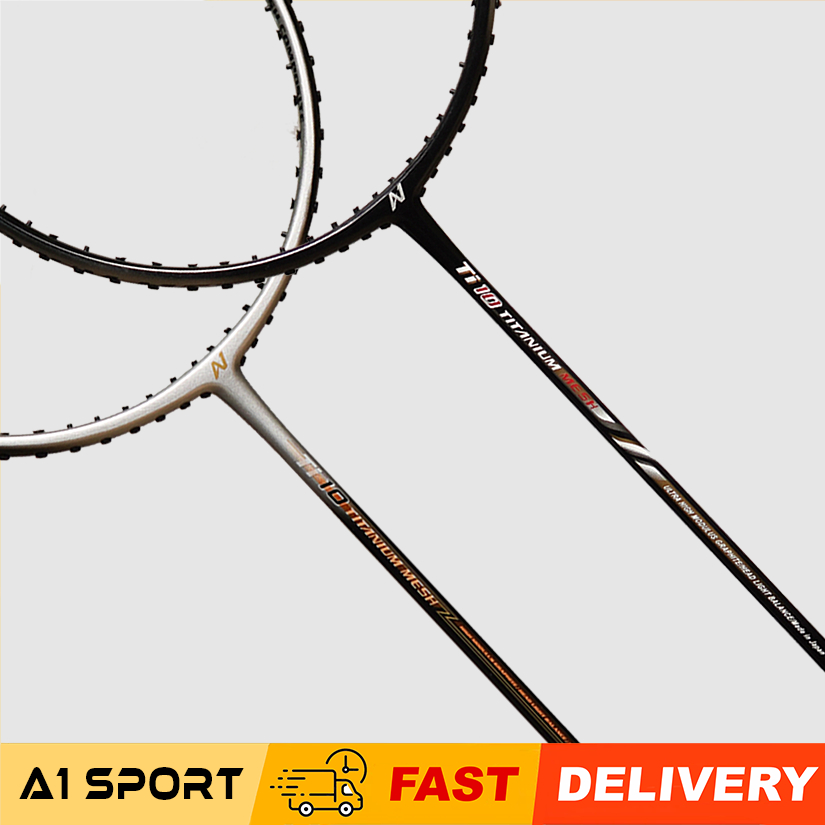 ✓ READYSTOCK ✓ A1 Ti-10 Titanium Mesh 10 Racket Head heavy 3U