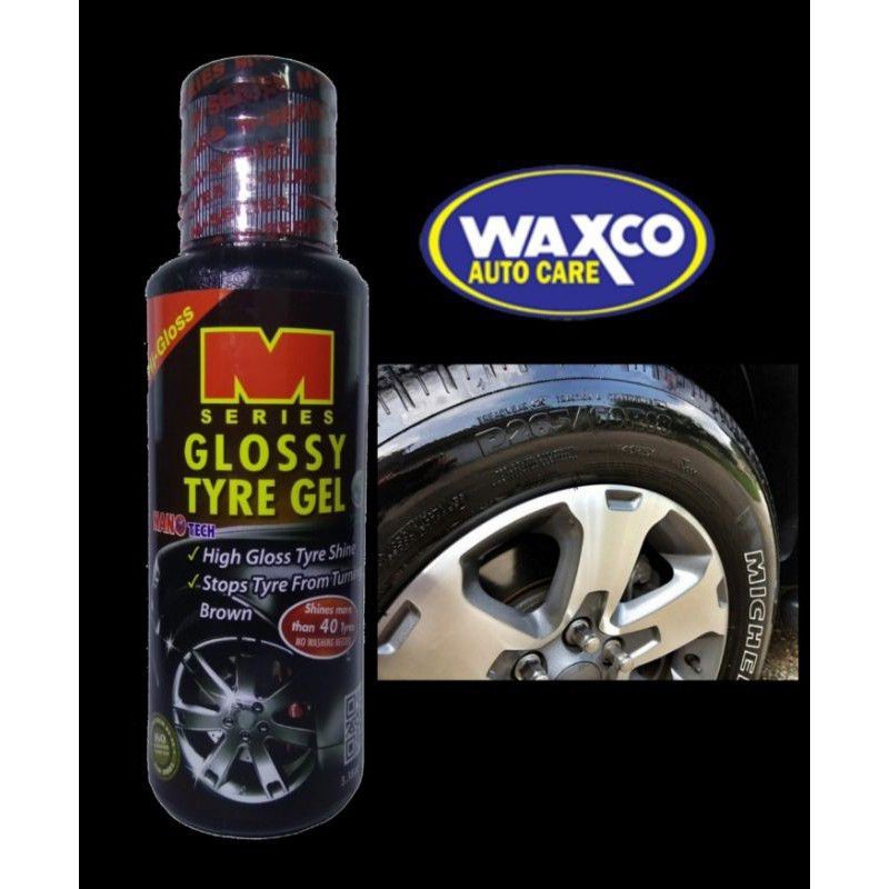 (Ready stock )Waxco Glossy Tyre Gel Wax Polish 100ml Pengilat Tayar