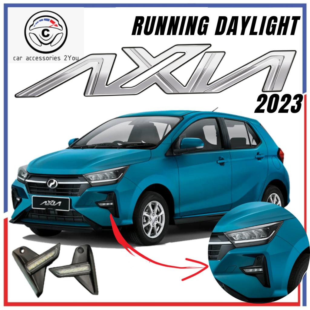 PERODUA AXIA 2023 NEW LED RUNNING DAY LIGHT FOG LAMP DRL WITH RUNNING ...
