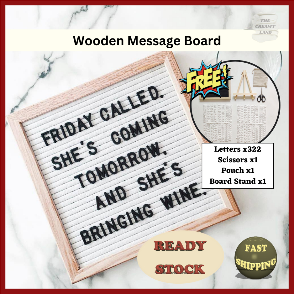 Wooden Frame Letters Message Board DIY Handmade Decorative Birthday ...