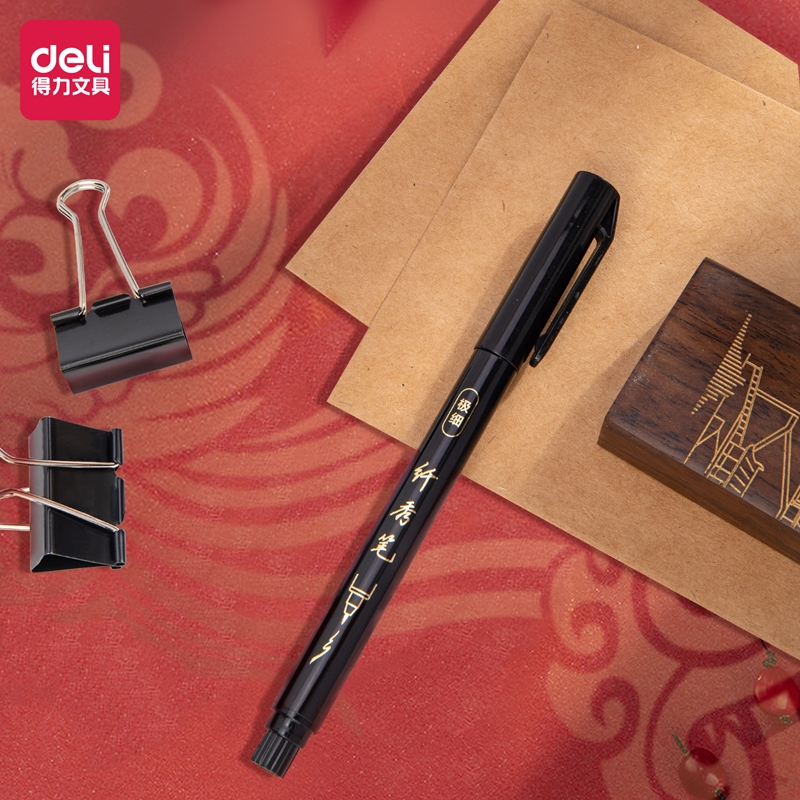 Deli Calligraphy Brush Pen Thick and Absorbent Japanese Chinese Art ...