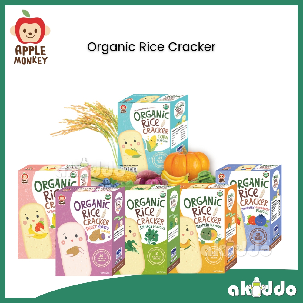 APPLE MONKEY Organic Rice Cracker | Shopee Malaysia