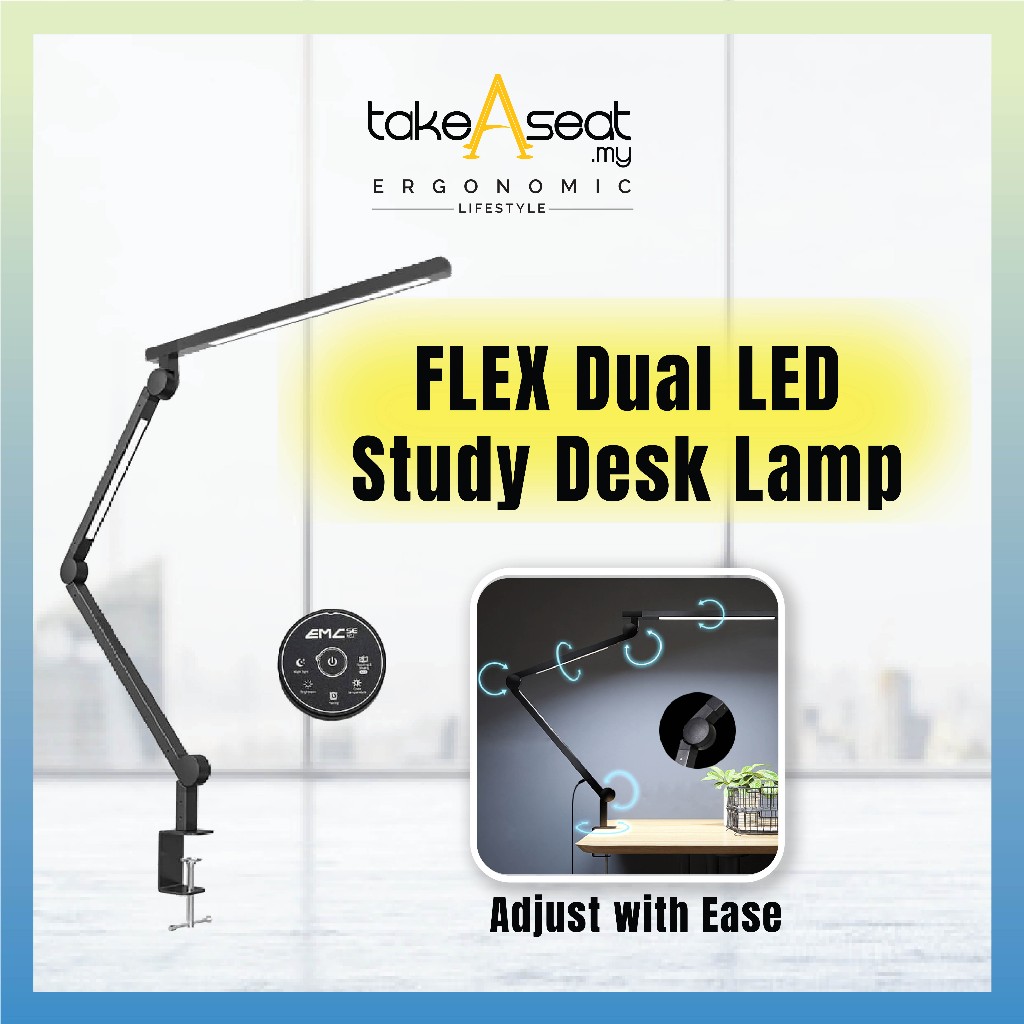 ergoActive ★ FLEX Dual LED Desk Lamp ★ Smart Study Table Lamp
