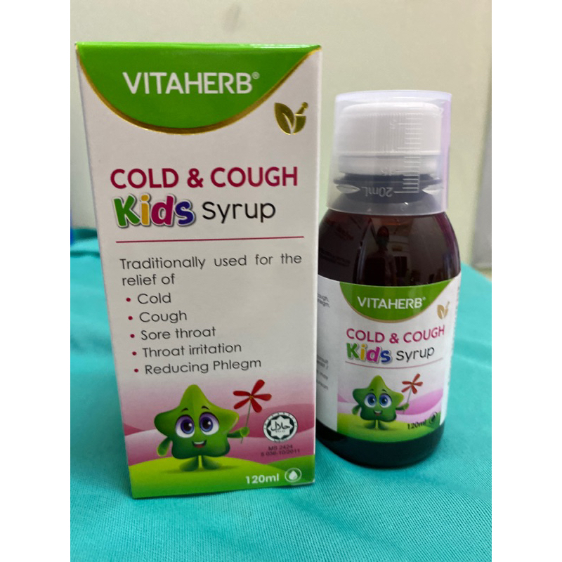 Vitaherb Cold and Cough Kids Syrup 120ml exp 8/2025 Shopee Malaysia