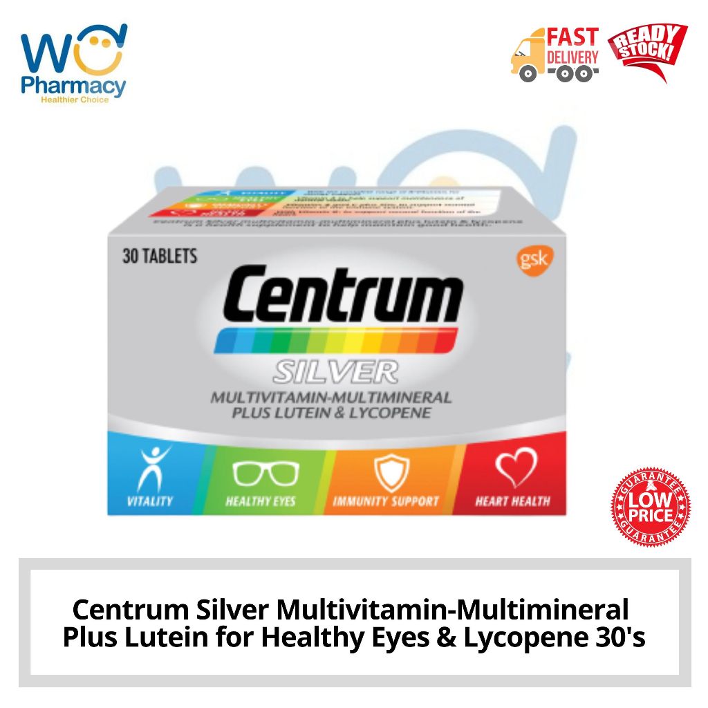 Centrum Silver MultivitaminMultimineral Plus Lutein for Healthy Eyes