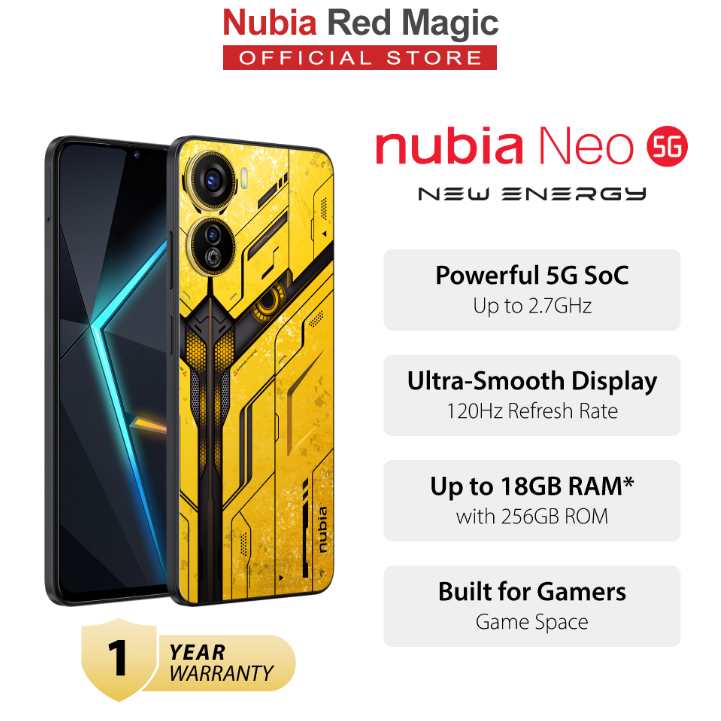 Nubia Neo 5G (18(8+10)GB+256GB) | 120Hz Refresh Rate l Dual Sim 50MP ...