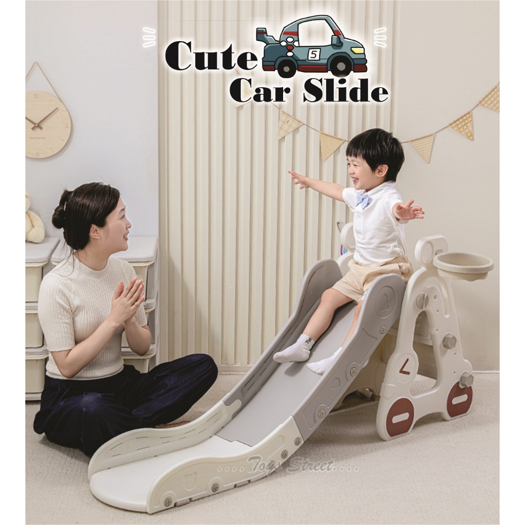 TOYS STREET TS2313 CUTE SILLY CAR SLIDE with BASKETBALL RING | Shopee ...