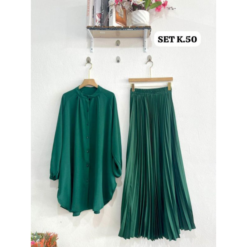 🔥TMB🔥Baju set plus size / Set saiz besar P.50 /Blouse big size /Baju