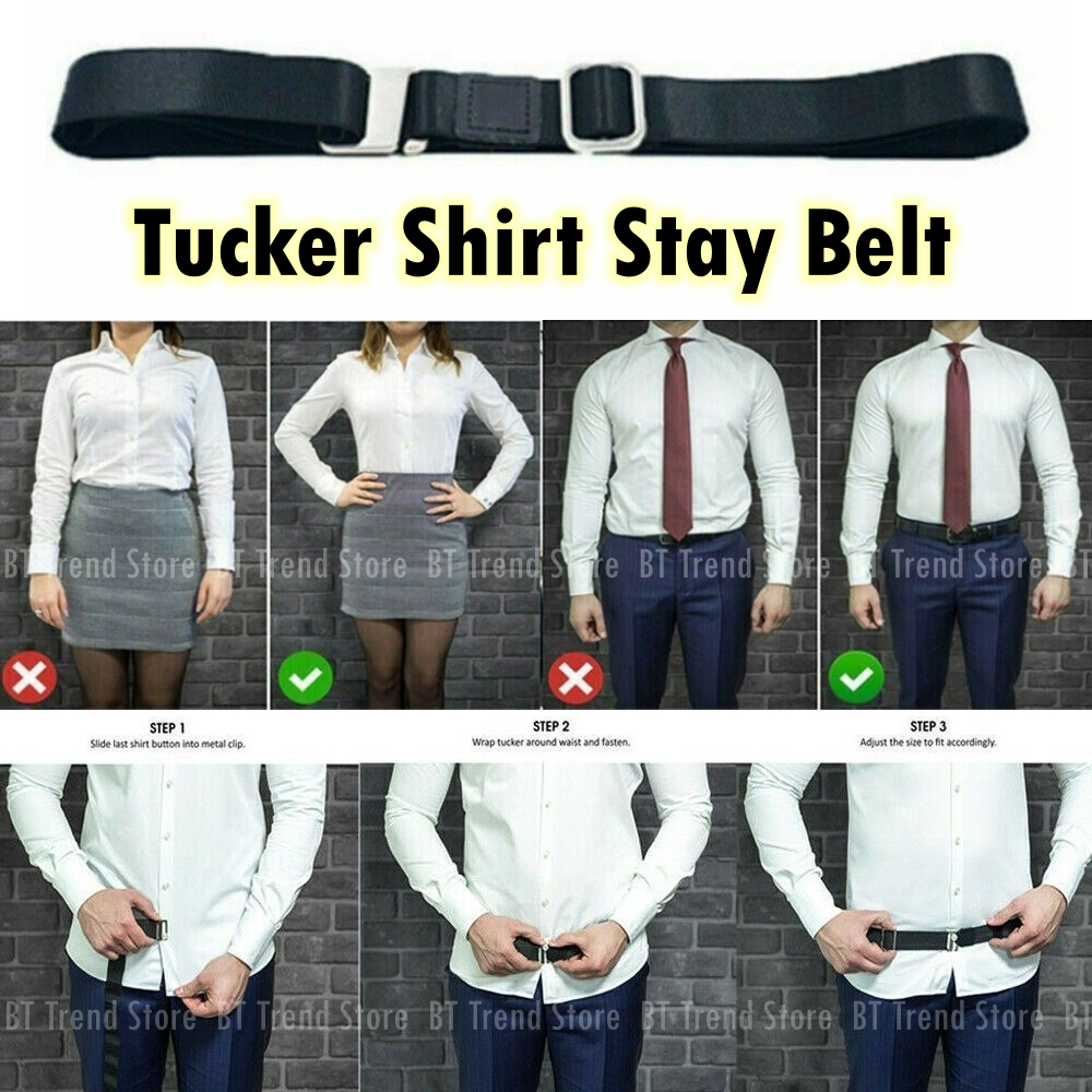 Men's and Women's Belt,Near Shirt-Stay Best Shirt Stays Black Tuck It Belt  Shirt Tucked Mens Shirt Stay - Adjustable Shirt Belt Remain Shirt in