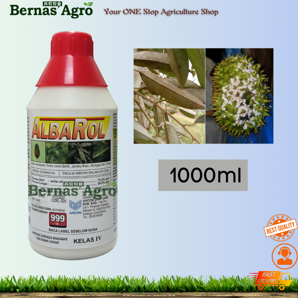 Albarol White Oil 72.0% Racun Koya Teritip Durian Mealy Bug Durian ...