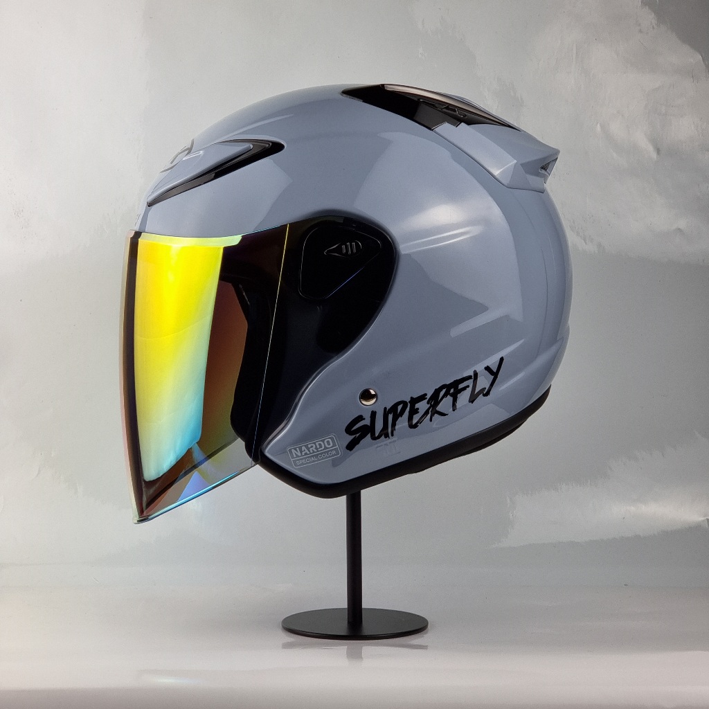 NHK Helmet X SUPERFLY R6 v2 Solid (Nardo Blue Glossy) Helmet NHK Open ...