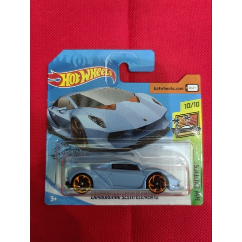 Hot Wheels Lamborghini Sesto Elemento Light Blue Short Carded Shopee Malaysia 1033