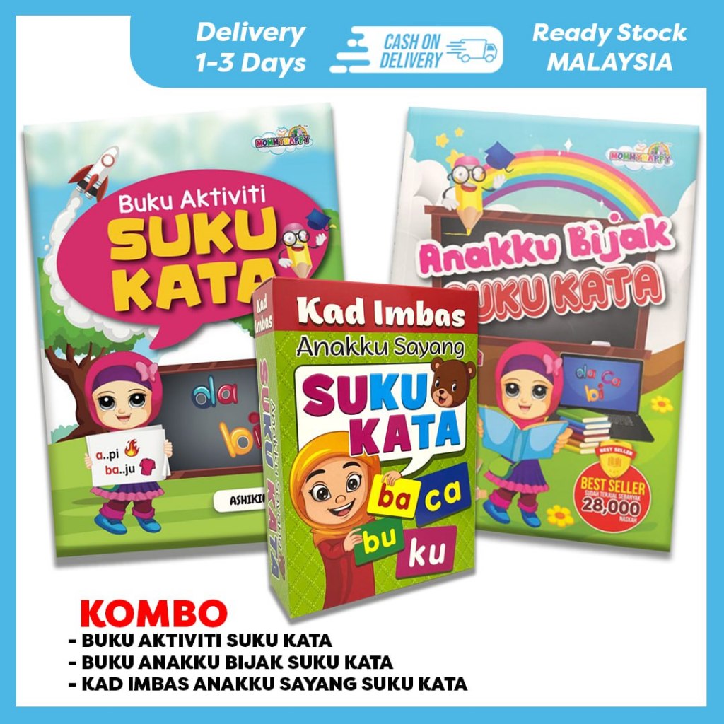 [MOMMYHAPPY] SET LENGKAP ANAKKU BIJAK SUKU KATA BUKU KANAK KANAK (Mommy ...