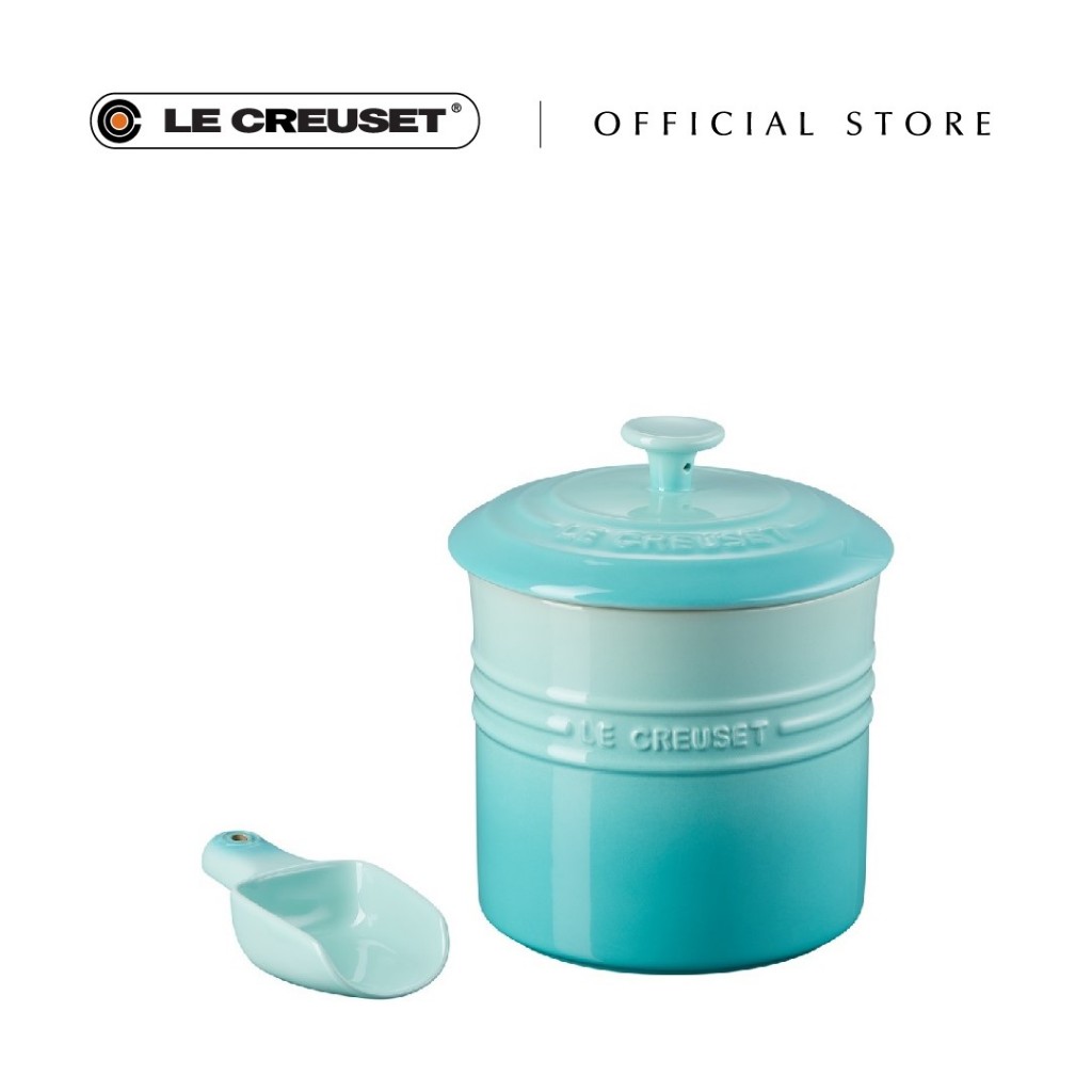 Le Creuset Stoneware Pet Food Container with Scoop Cool Mint Shopee