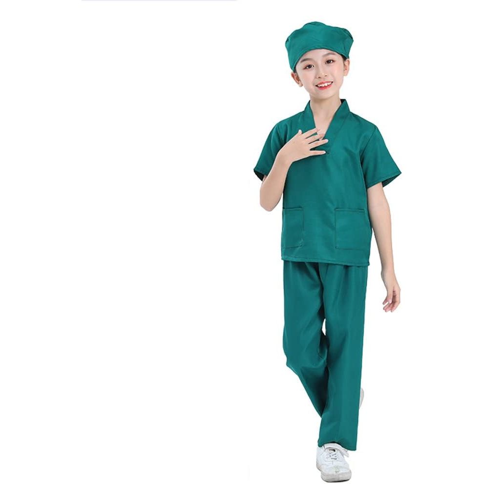 Kids Doctor costume Nurse Lab Coat Toys Real Stethoscope custom print name Baju Doktor Baju