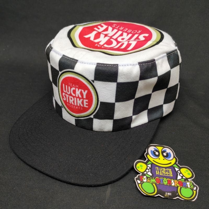 帽子 90s 00s LUCKY STRIKE SUZUKI Racing cap High Grade Quality .Lucky.Strike. Snapback Cap Retro Style