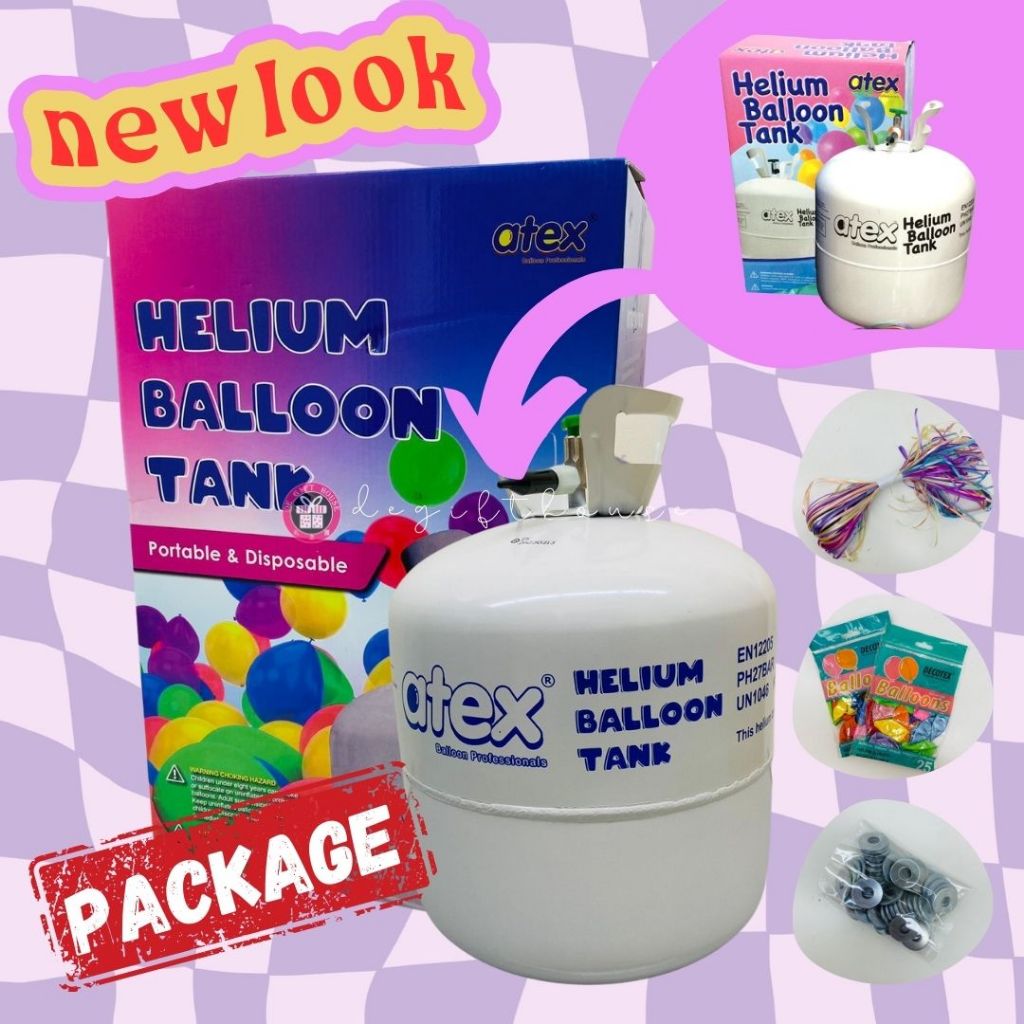 [PACKAGE] ATEX Original Portable Helium Balloon Gas Tank Helium Gas for