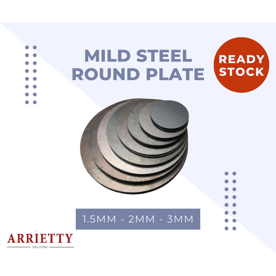 Mild Steel (Round Plate) BESI BULAT 1.5MM / 2MM / 3MM Custom Cut to ...