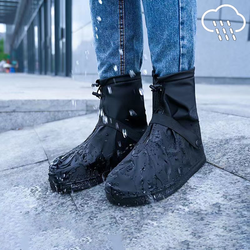 Waterproof Rain Boots Shoe Cover Anti Slip Motorcycle Sarung Kasut Hujan Rainy Season Essential