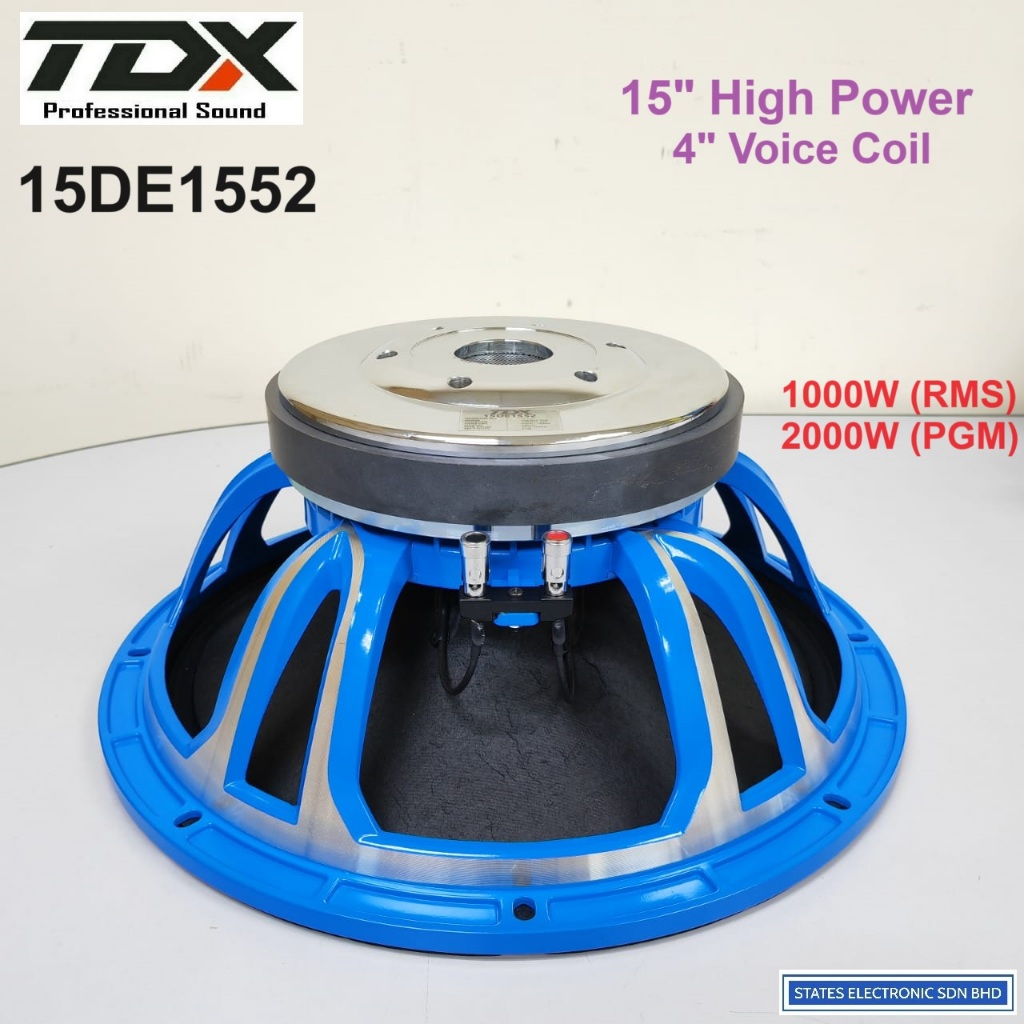 TDX 15DE1552 15" Limited Edition Subwoofer Speaker Driver Precision