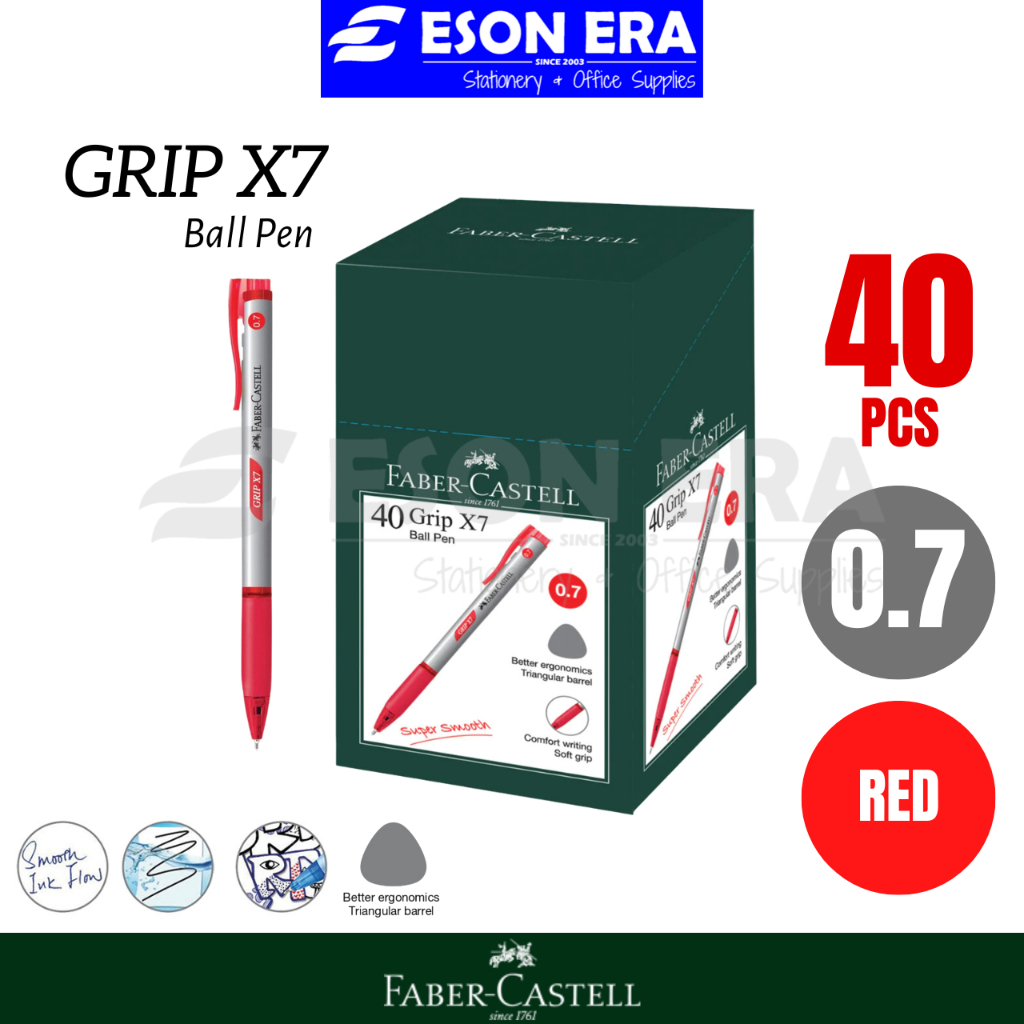 FaberCastell Grip X Retractable Ball Pen (40pcs/box) X5/X7/X10 Bundle