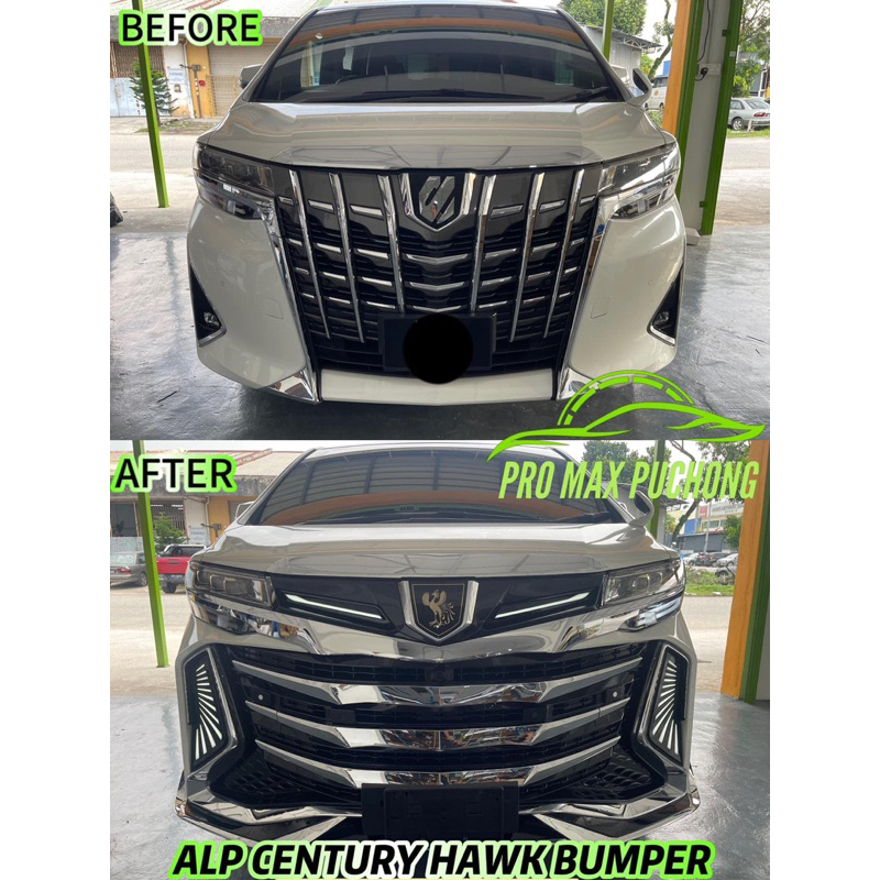 TOYOTA VELLFIRE ALPHARD 2023 CENTURY HAWK FACELIFT BUMPER | Shopee Malaysia