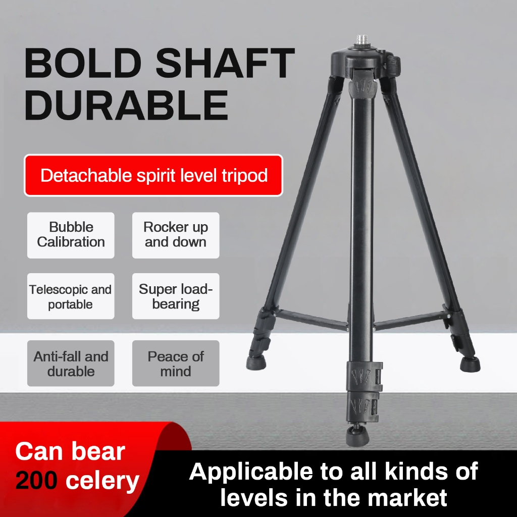 1.6m Laser Level Tripod Steel Adjustable Height Stand Bracket w/Handle ...