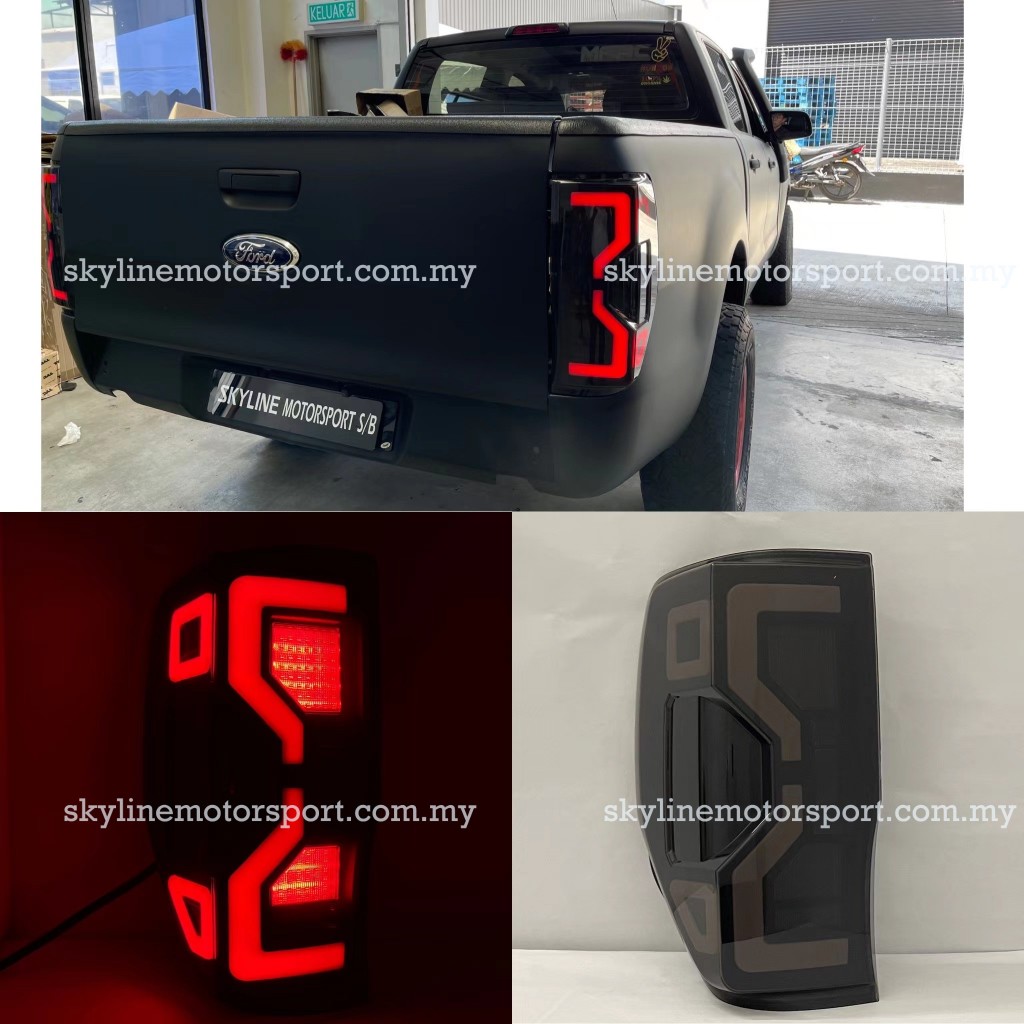 Ford Ranger T7 T8 Led Tail Lamp Light Bar V2 Smoke 2012 2020 | Shopee ...