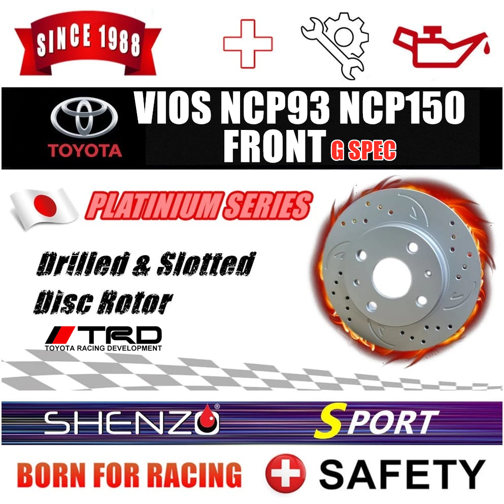 TOYOTA VIOS YARIS NCP93 NCP150 NSP151 G SPEC FRONT SPORT Racing DISC ...
