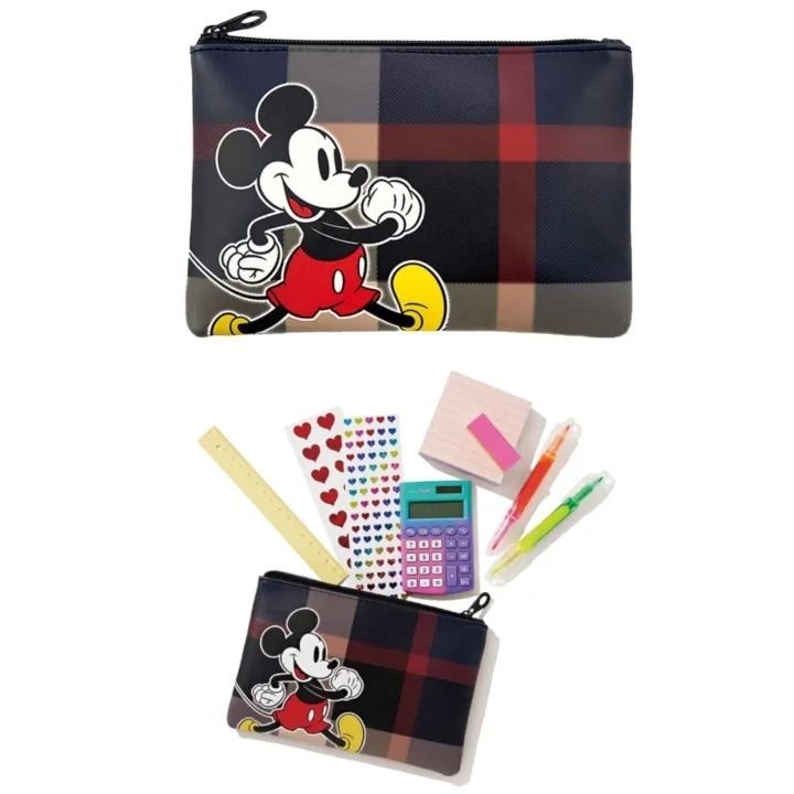 Japan Magazine Mickey Checker Crestbridge PVC Leather Multipurpose ...