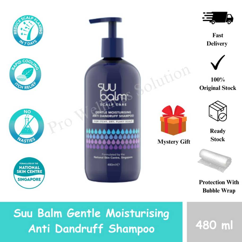 Suu Balm Scalp Care Gentle Moisturising Anti Dandruff Shampoo [ For Itchy, Dry, Flaky Scalp