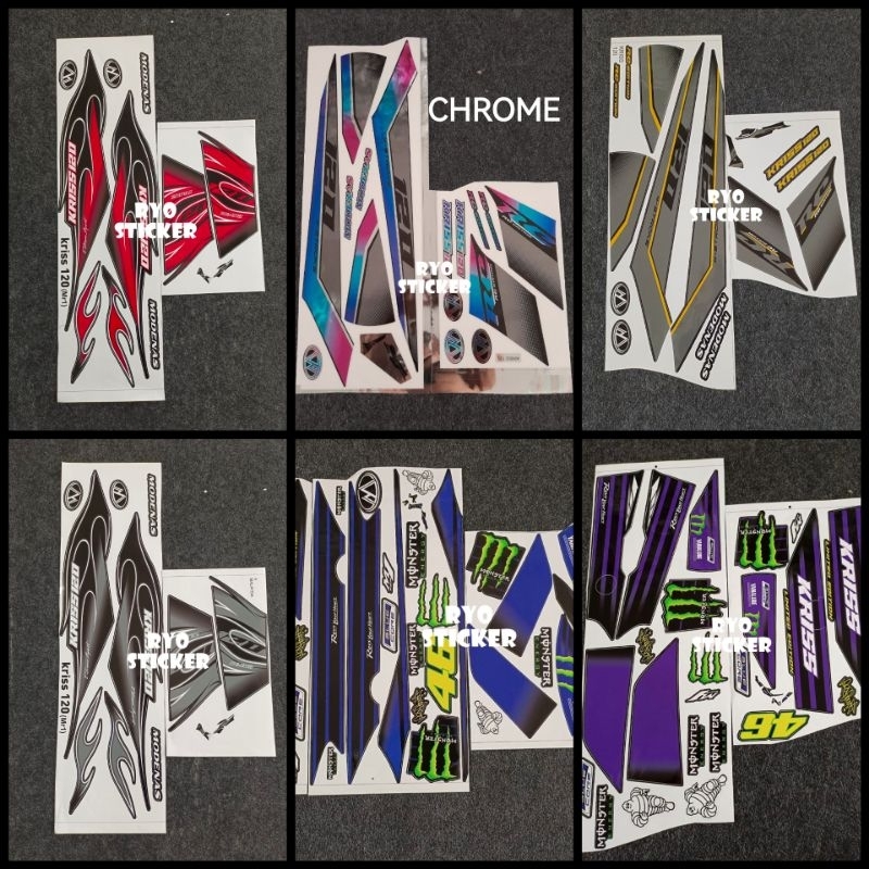 STICKER MODENAS KRISS 120 API/BATIK/MONST /RC EDITION /CHROME | Shopee ...