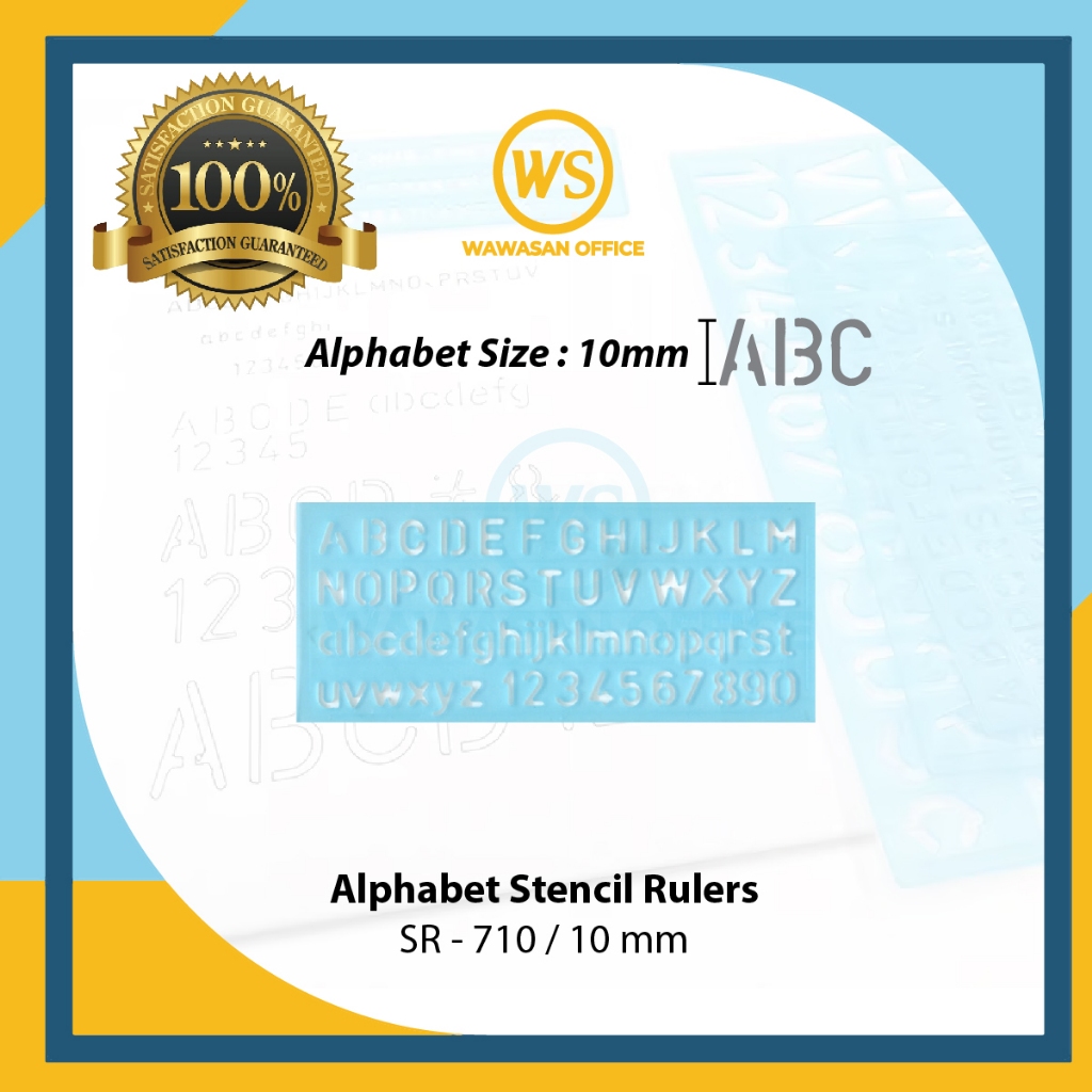 Stencil Ruler / ABC Ruler / Stencil Alphabet Ruler / Letter Stencil ...