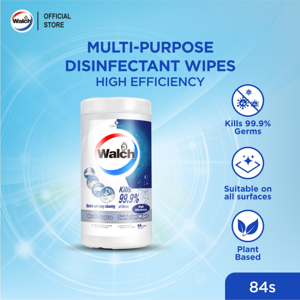 WALCH Multipurpose Disinfectant Wipes High Efficiency 84 pcs [Expired