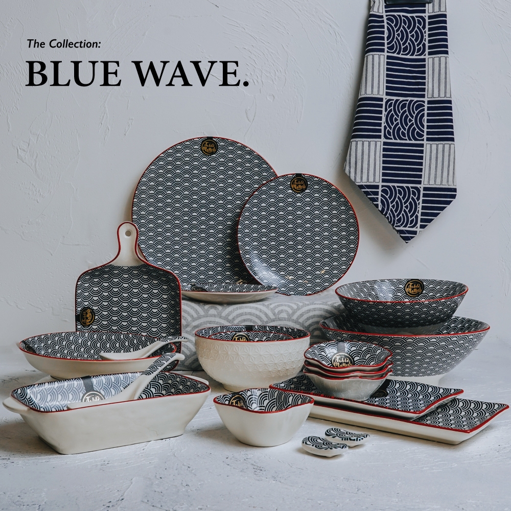 Table Matters Blue Wave Collection - Bowls | Plates | Saucers | Spoons ...
