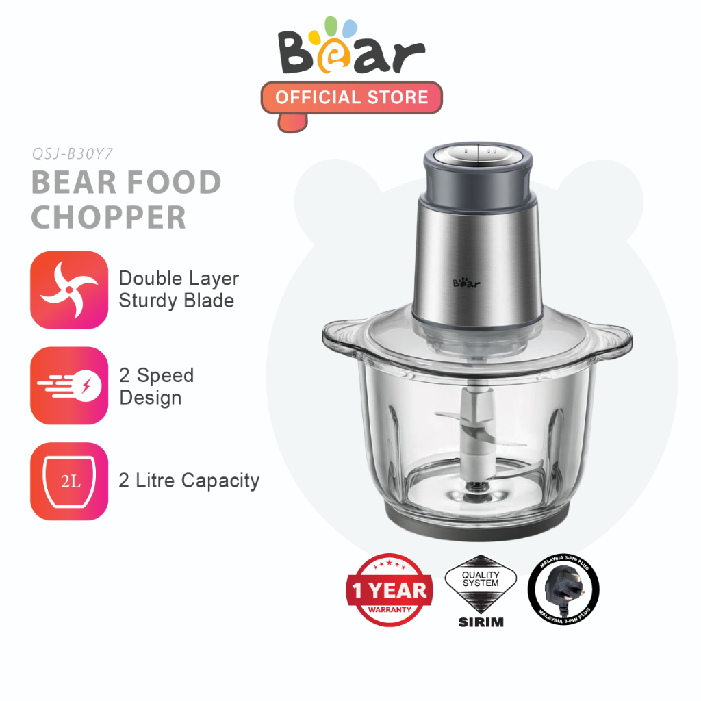 Bear Food Chopper Electric Chopper Meat Grinder Machine Blender Chopper