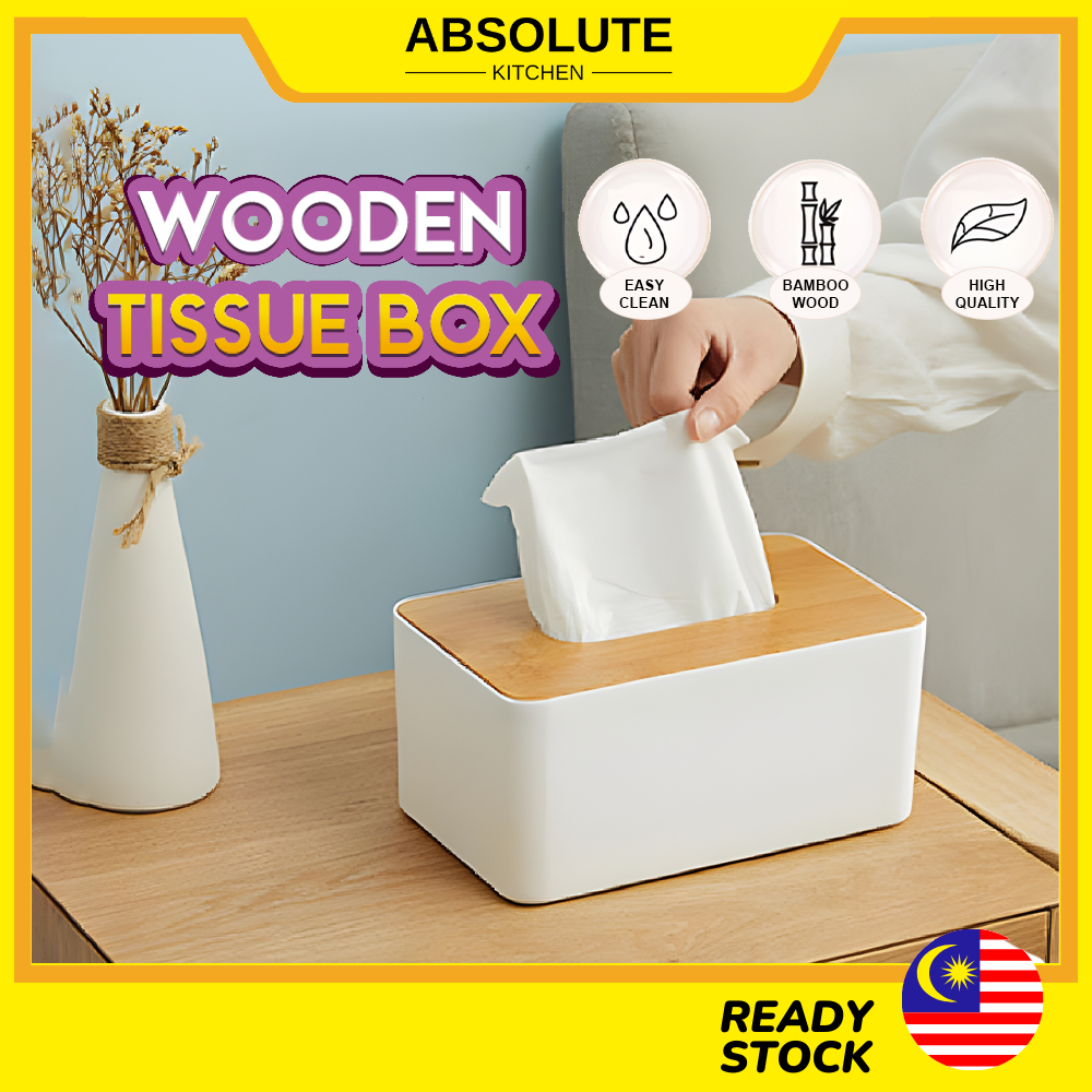 Absolute K. Tissue Box Oak Wood Nordic Muji Bamboo Toilet Paper Box Car Toilet Paper Roll Tissue